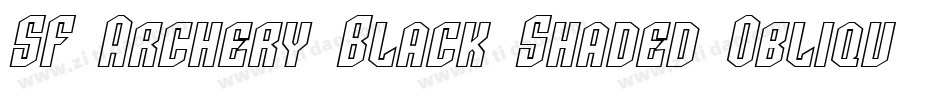 SF Archery Black Shaded Oblique字体转换